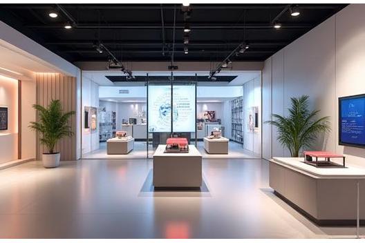 Interactive digital walkthrough of a virtual showroom